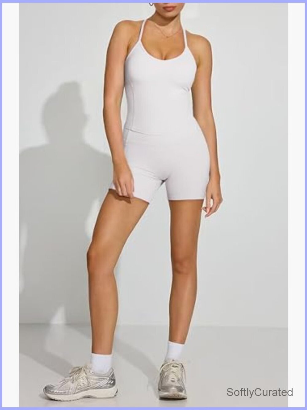 2 Piece Workout Set with Padded Sports Bra and Scrunch Shorts - Picture 4 of 7